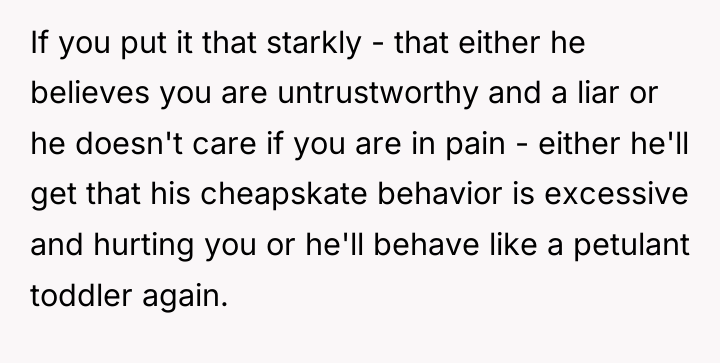 If you put it that starkly - that either he...