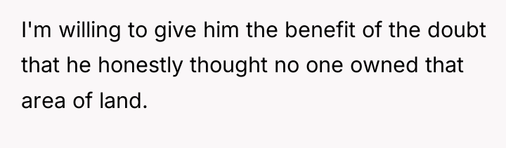 I'm willing to give him the benefit of the doubt...