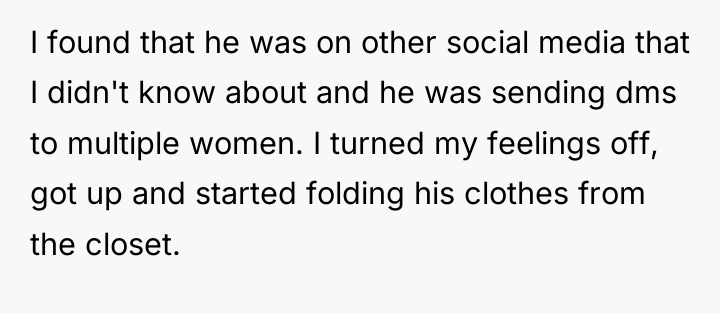 I found that he was on other social media that...