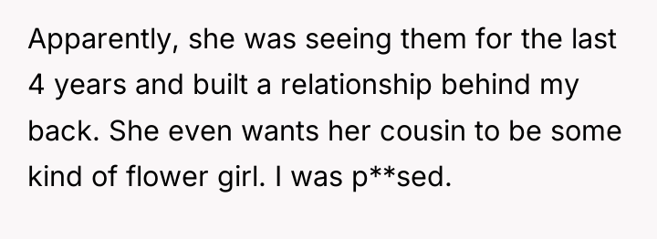 Apparently, she was seeing them for the last 4 years...