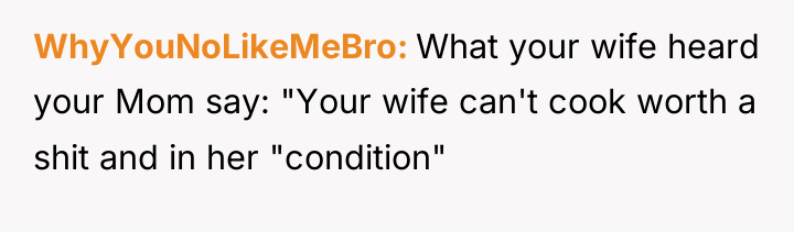 WhyYouNoLikeMeBro What your wife heard your Mom say: "Your wife...