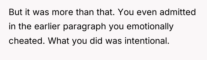 But it was more than that. You even admitted in...