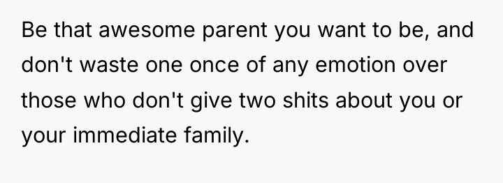 Be that awesome parent you want to be, and don't...