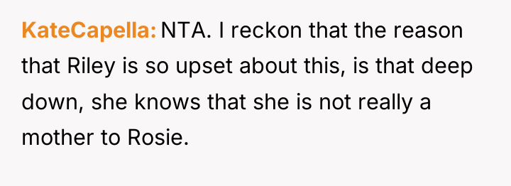 KateCapella NTA. I reckon that the reason that Riley is...
