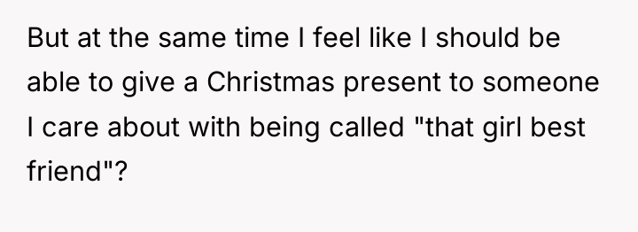But at the same time I feel like I should...