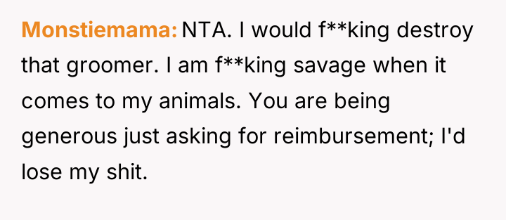 Monstiemama NTA. I would f**king destroy that groomer. I am...
