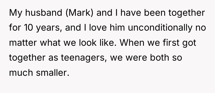 My husband (Mark) and I have been together for 10...