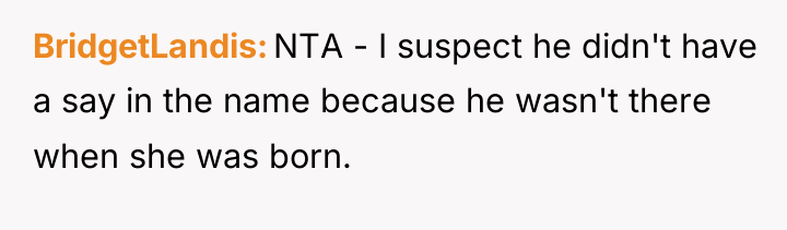 BridgetLandis NTA - I suspect he didn't have a say...