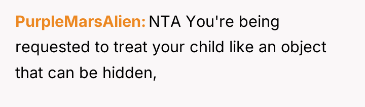 PurpleMarsAlien NTA You're being requested to treat your child like...