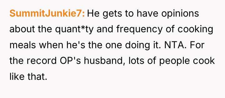 SummitJunkie7 He gets to have opinions about the quant*ty and...