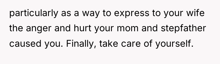 particularly as a way to express to your wife the...
