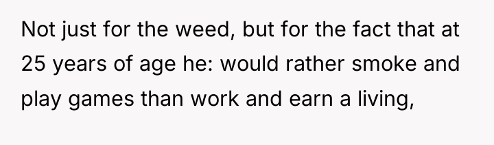 Not just for the weed, but for the fact that...