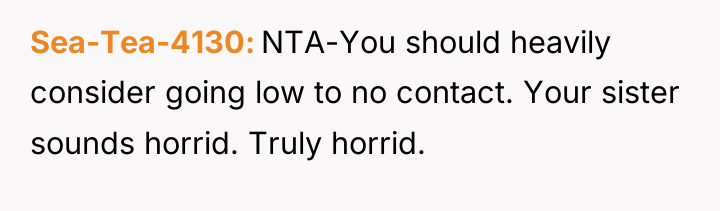 Sea-Tea-4130 NTA-You should heavily consider going low to no contact....