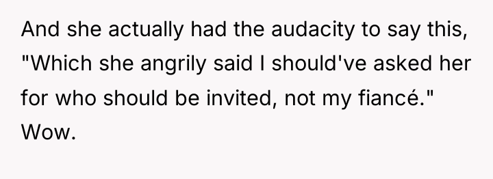 And she actually had the audacity to say this, "Which...