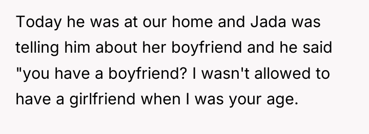 Today he was at our home and Jada was telling...