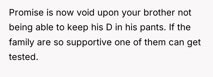 Promise is now void upon your brother not being able...