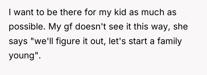 I want to be there for my kid as much...