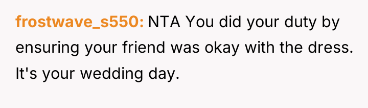frostwave_s550 NTA You did your duty by ensuring your friend...