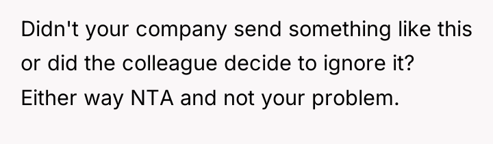 Didn't your company send something like this or did the...