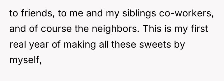 to friends, to me and my siblings co-workers, and of...