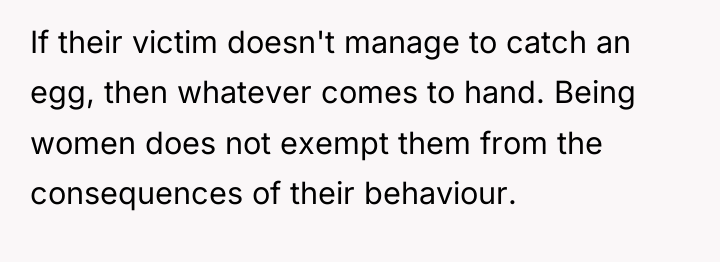 If their victim doesn't manage to catch an egg, then...