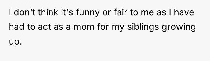 I don't think it's funny or fair to me as...