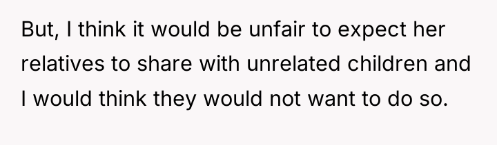 But, I think it would be unfair to expect her...