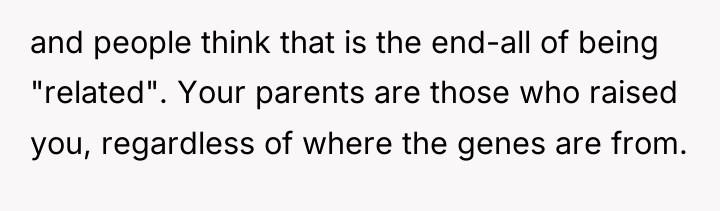 and people think that is the end-all of being "related"....