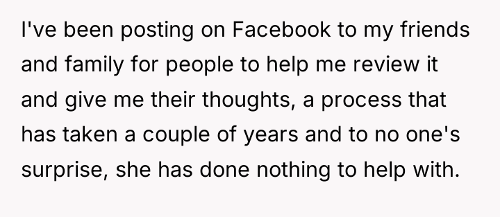 I've been posting on Facebook to my friends and family...