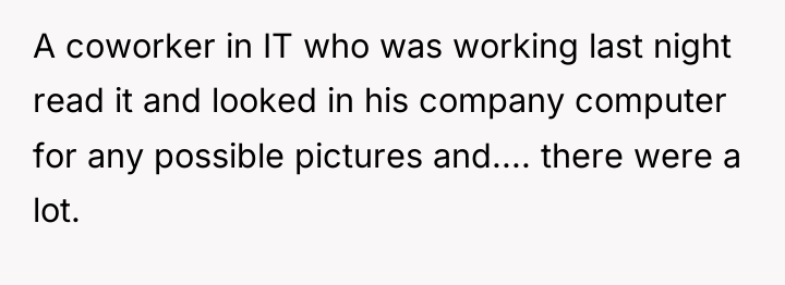 A coworker in IT who was working last night read...