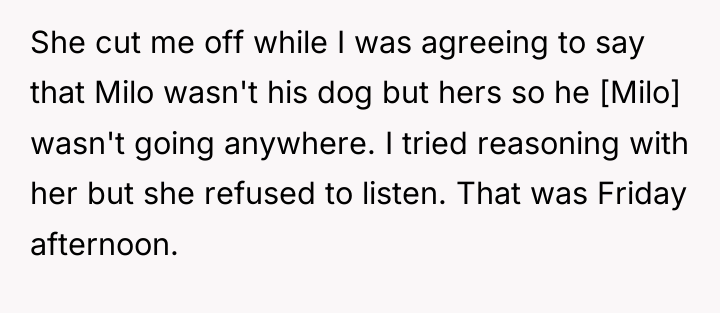 She cut me off while I was agreeing to say...