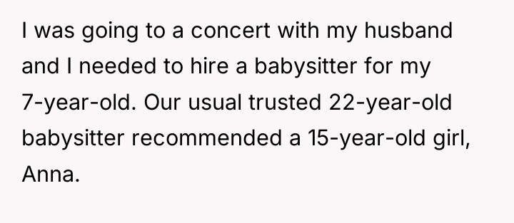 I was going to a concert with my husband and...