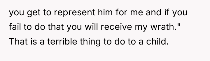 you get to represent him for me and if you...