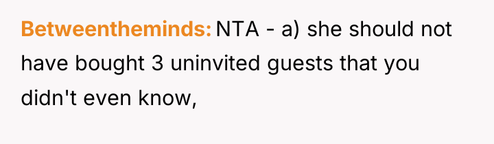 Betweentheminds NTA - a) she should not have bought 3...