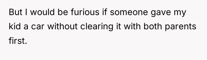 But I would be furious if someone gave my kid...