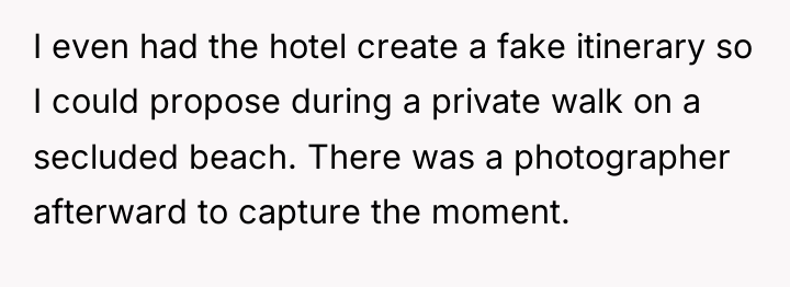 I even had the hotel create a fake itinerary so...