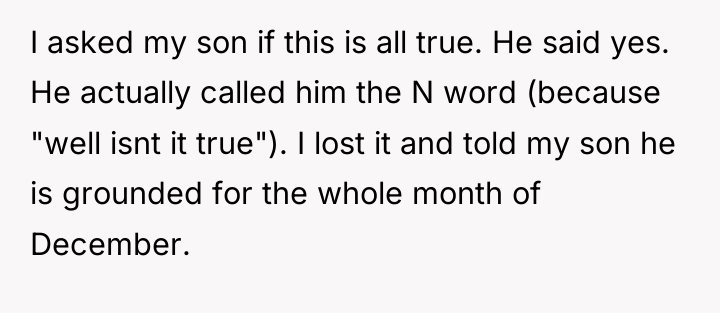 I asked my son if this is all true. He...