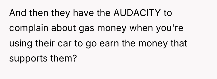 And then they have the AUDACITY to complain about gas...
