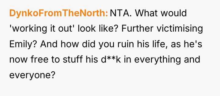 DynkoFromTheNorth NTA. What would 'working it out' look like? Further...