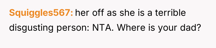 Squiggles567 her off as she is a terrible disgusting person:...