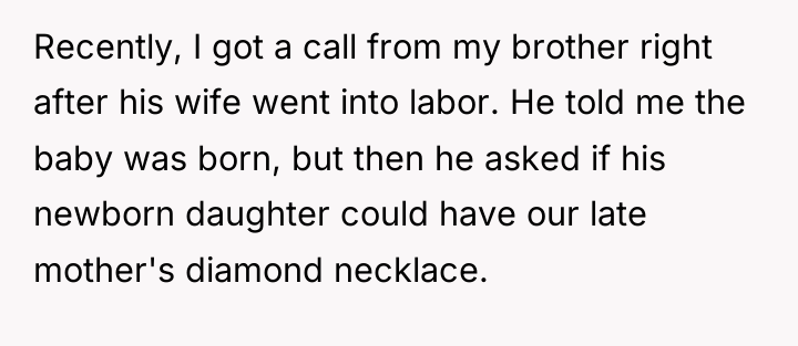 Recently, I got a call from my brother right after...