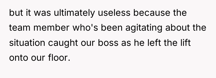 but it was ultimately useless because the team member who's...