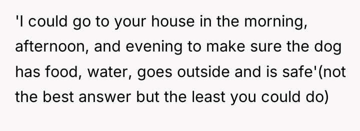 'I could go to your house in the morning, afternoon,...