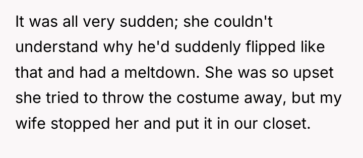 It was all very sudden; she couldn't understand why he'd...