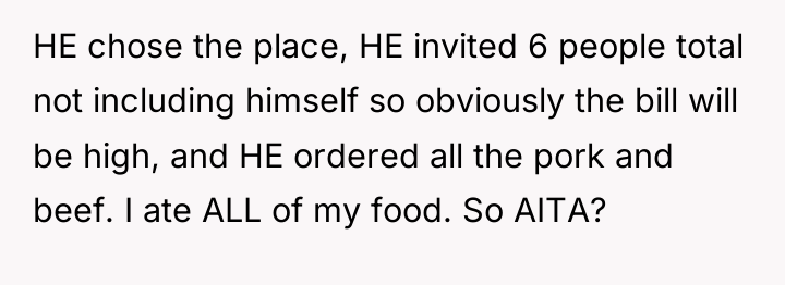 HE chose the place, HE invited 6 people total not...