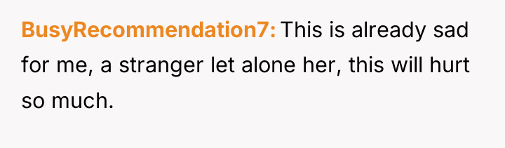 BusyRecommendation7 This is already sad for me, a stranger let...