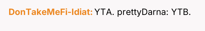 DonTakeMeFi-Idiat YTA. prettyDarna: YTB.