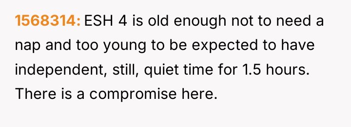 1568314 ESH 4 is old enough not to need a...