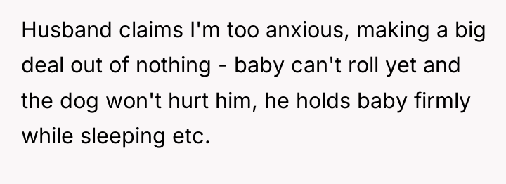Husband claims I'm too anxious, making a big deal out...