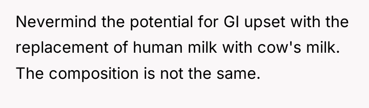 Nevermind the potential for GI upset with the replacement of...